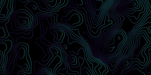 Abstract Topographic Contour Background. Modern Contour Pattern Background. Vector Map Lines. Topographic Flow map