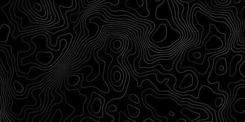 Abstract Topographic Contour Background. Modern Contour Pattern Background. Vector Map Lines. Topographic Flow map