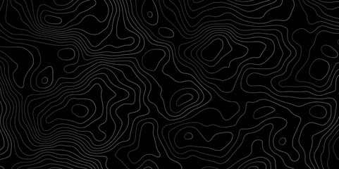 Abstract Topographic Contour Background. Modern Contour Pattern Background. Vector Map Lines. Topographic Flow map