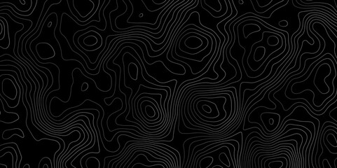 Abstract Topographic Contour Background. Modern Contour Pattern Background. Vector Map Lines. Topographic Flow map