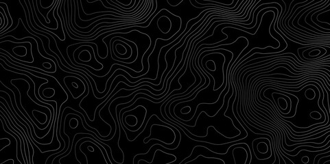 Abstract Topographic Contour Background. Modern Contour Pattern Background. Vector Map Lines. Topographic Flow map