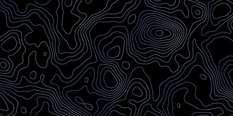 Abstract Topographic Contour Background. Modern Contour Pattern Background. Vector Map Lines. Topographic Flow map