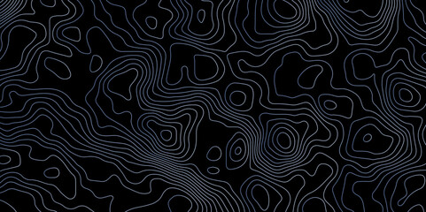 Abstract Topographic Contour Background. Modern Contour Pattern Background. Vector Map Lines. Topographic Flow map
