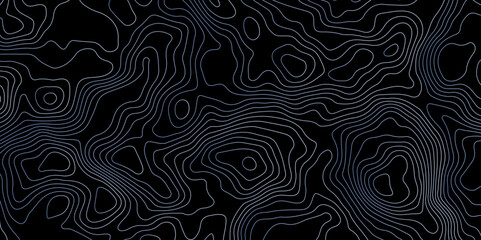 Abstract Topographic Contour Background. Modern Contour Pattern Background. Vector Map Lines. Topographic Flow map