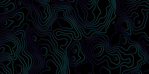 Abstract Topographic Contour Background. Modern Contour Pattern Background. Vector Map Lines. Topographic Flow map
