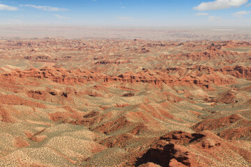 Beautiful landscape of Pingshan Hu Grand Canyon in summer, Zhangye City, Gansu Province in China