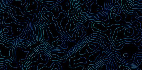 Abstract Topographic Contour Background. Modern Contour Pattern Background. Vector Map Lines. Topographic Flow map