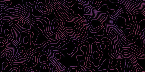 Abstract Topographic Contour Background. Modern Contour Pattern Background. Vector Map Lines. Topographic Flow map