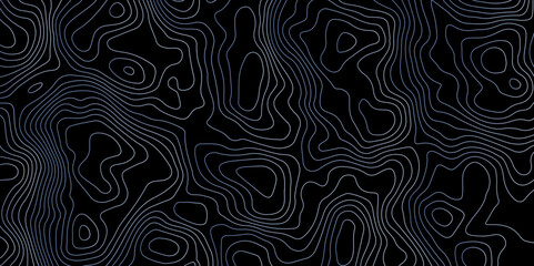 Abstract Topographic Contour Background. Modern Contour Pattern Background. Vector Map Lines. Topographic Flow map