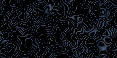 Abstract Topographic Contour Background. Modern Contour Pattern Background. Vector Map Lines. Topographic Flow map