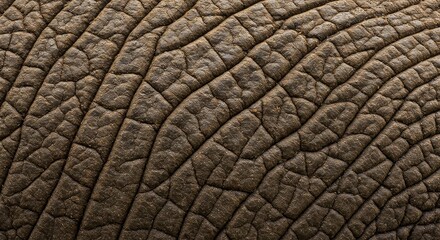 Detailed Macro Photo of Textured Brown Leather Surface Background