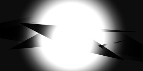 Geometric 3D origami blue arrow and star design concept with a digital web blank style