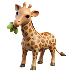 Naklejka premium giraffe isolated on white background