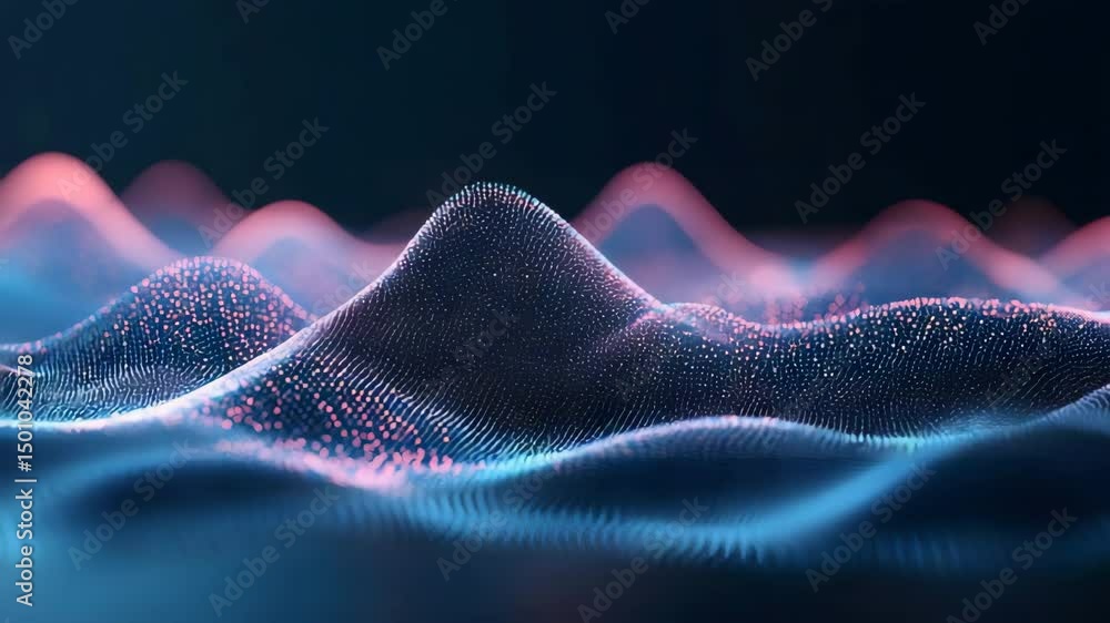 Poster ethereal wave of light cascading through the darkness creating a beautifully illuminated scene