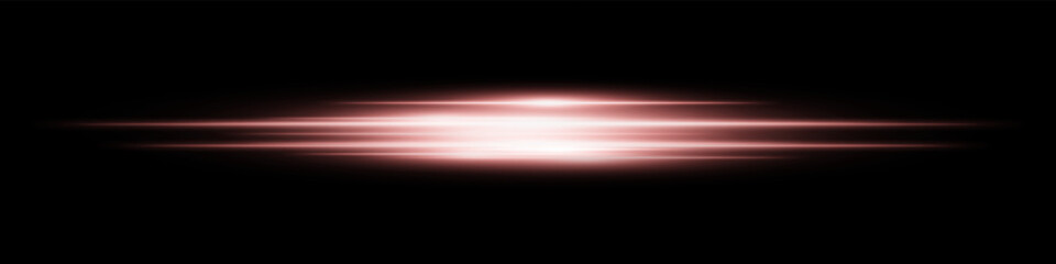 Orange energy beam. Bright horizontal streaks with layered glow and radiant effect on black background. Great for power, sci-fi, motion, tech, future design.