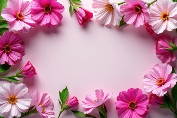 Delicate fuchsia flowers arranged in a repeating motif , wallpaper, spring