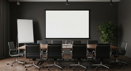 Empty Conference Room Interior Photo Featuring Meeting Table and Chairs