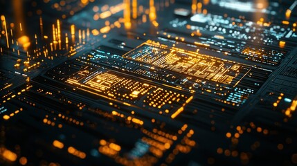 Abstract technological circuitry