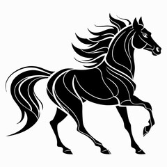 horse silhouette vector