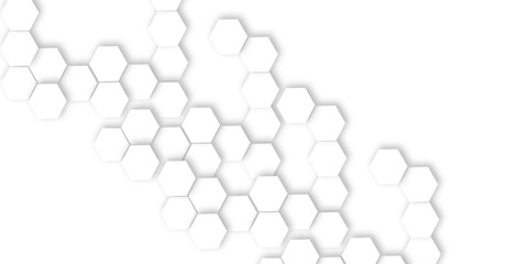 Abstract  hexagon Geometric Technology 3D White Light Structure Featuring a Polygonal Honeycomb Pattern with Luxury Design Elements for a Modern and High-Tech Vector Background