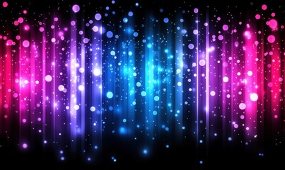 Flujo de luces vibrantes, fondo abstracto con bokeh