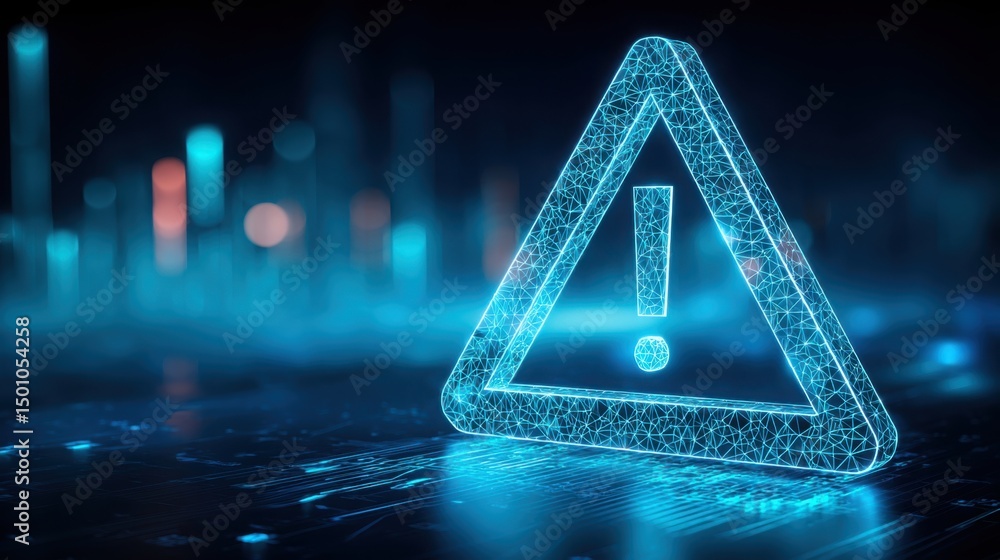 Poster quantum precision fib breach alert icon concept featuring advanced analytics and risk management str
