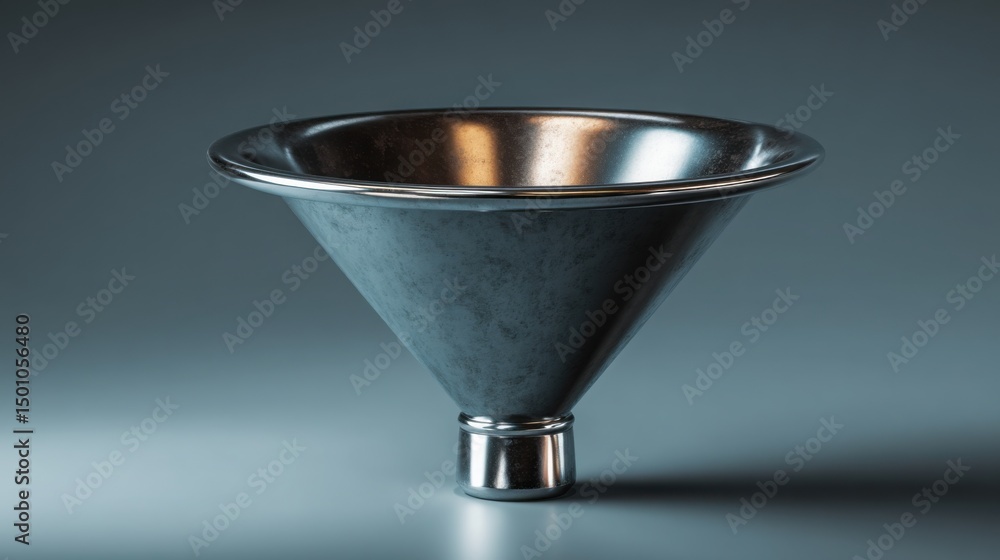 Poster silent funnel framework icon concept showcasing effective solutions for conversion without noise in 