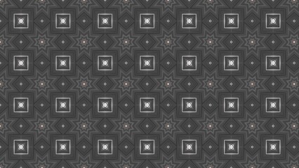 Geometric dark pattern with squares and stars in a repeating symmetrical design