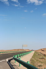 Obraz premium Gobi desert highway of Gansu Province in China