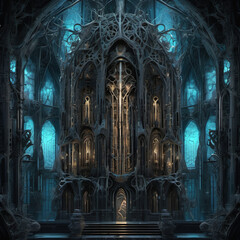 Bio-Organic Gothic Digital Painting: Ultra-Realistic Product Visualization Style