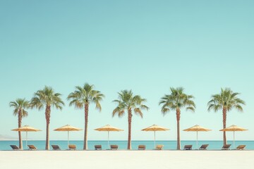 Obraz premium palm trees on the beach