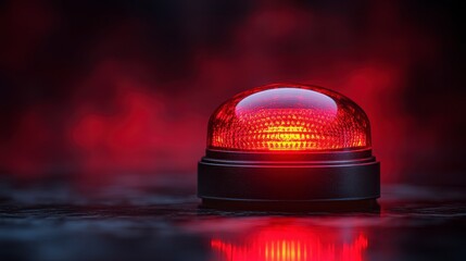 Red emergency light in dark