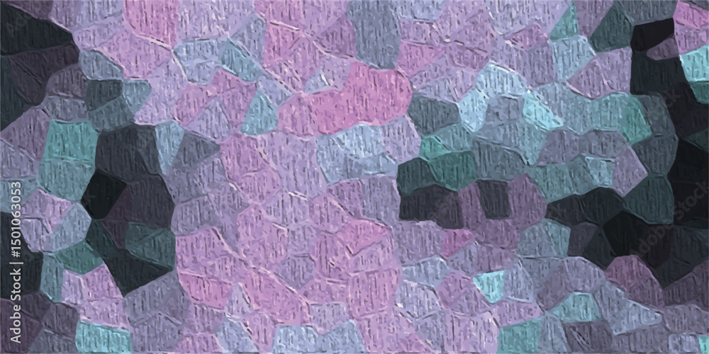 Poster abstract seamless multicolor retro mosaic pattern and quartz crystal pixel diagram background. seaml