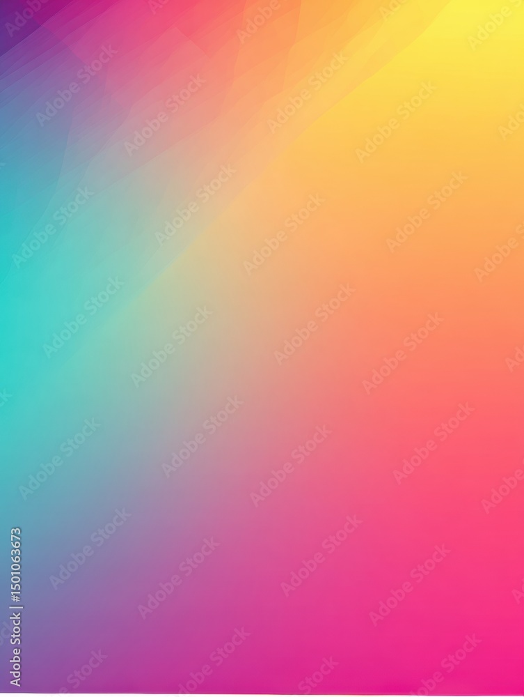 Poster colorful gradient background with glitch-style stickers creates a vibrant digital aesthetic for crea