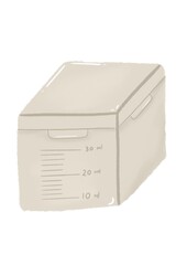 box for storage of food baby food containers hand drawing illustration 