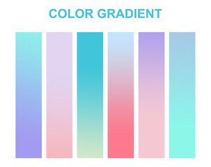 Color gradient palette pastel 
