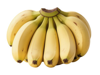Fresh bunch of ripe yellow bananas isolated on black background showing healthy food and natural produce