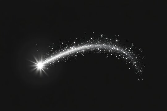 A vector glowing light effect illustration night star.