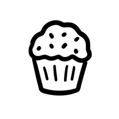 cupcake with icing on white