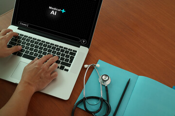 Medical AI Software on Laptop