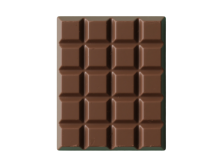 Overhead studio shot showcasing a delicious milk chocolate bar against a plain black backdrop for advertisement purposes.