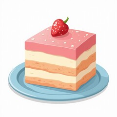 Strawberry Cake Slice