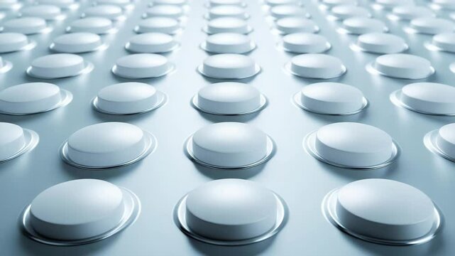 Metallic Surface with Circular Indentations and Reflections