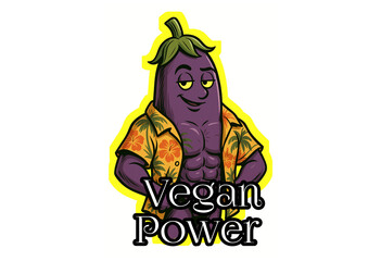 Vegan Power phrase for activism and plant-based living – strong vegan slogan for apparel, environmental branding, posters, social campaigns and cruelty-free design content