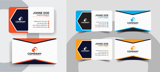 Creative Business Card Layout with Modern Grid Style for Professionals. Modern and minimalist business card template for professional branding.