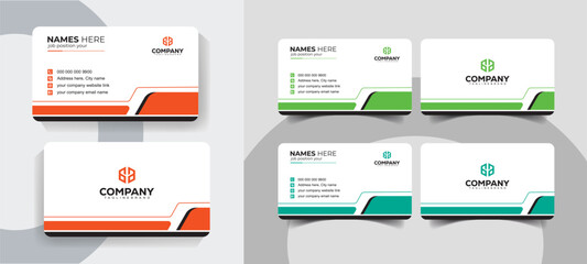 Modern and Creative Business Card Layout with Modern Grid Style for Professionals. Sleek corporate business card template for creative branding needs.