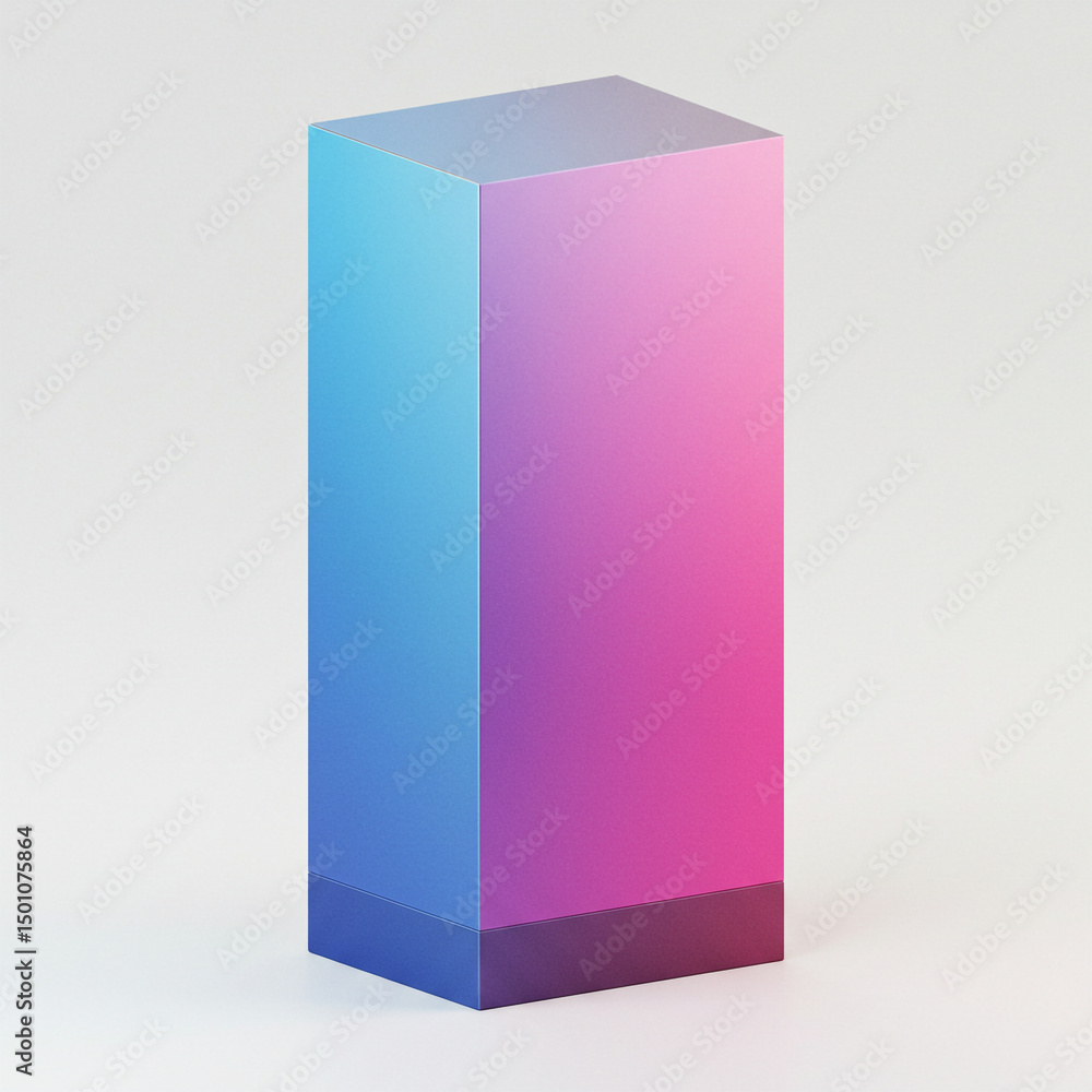 Leinwandbilder geometric abstract object with gradient color transition in minimalist style