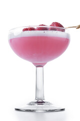 Elegant French Martini Cocktail isolated on white background