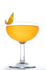 Paper plane cocktail isolated on white background