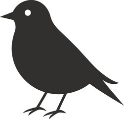 robinbird silhouette icon on transparent background